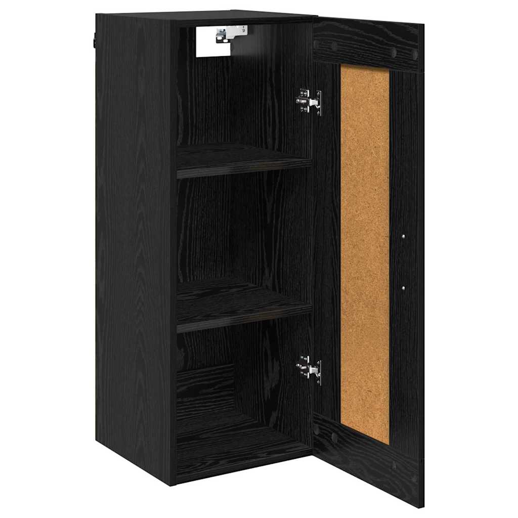 Wall Mounted Cabinet Black Oak 34.5 x 34 x 90 cm