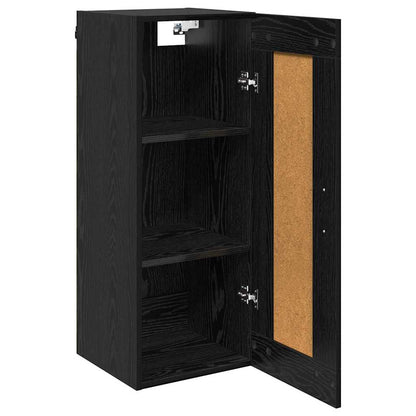 Wall Mounted Cabinet Black Oak 34.5 x 34 x 90 cm