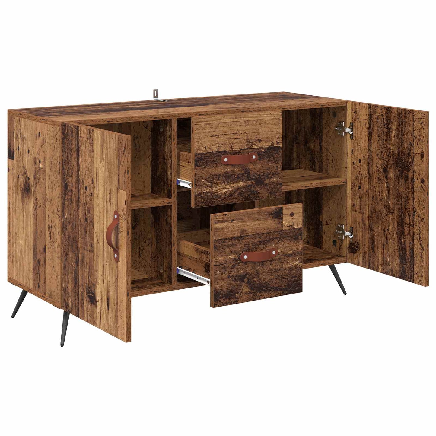 Sideboard with Drawer Old Wood 100 x 36 x 60 cm Engineered Wood