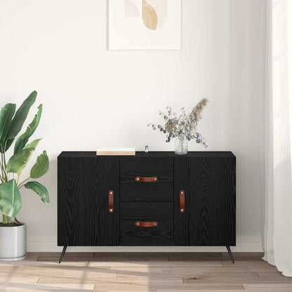 Sideboard Black Oak 100 x 36 x 60 cm Engineered Wood
