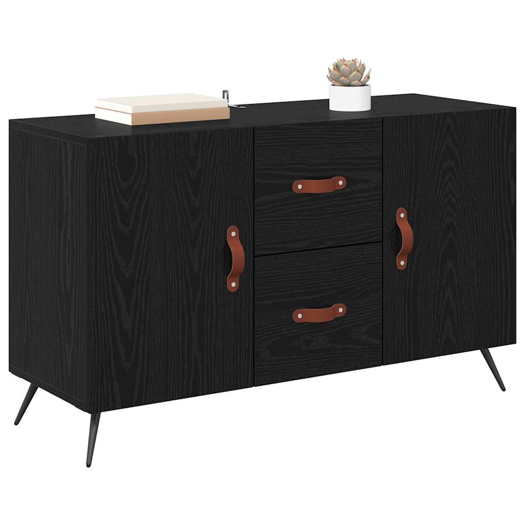 Sideboard Black Oak 100 x 36 x 60 cm Engineered Wood