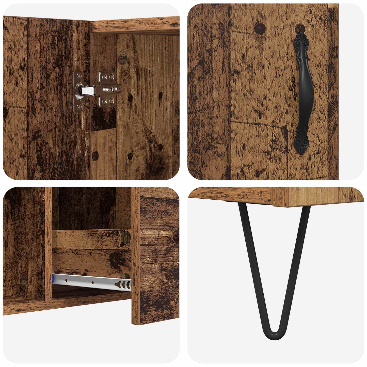 Sideboard Old Wood 100 x 36 x 60 cm Engineered Wood