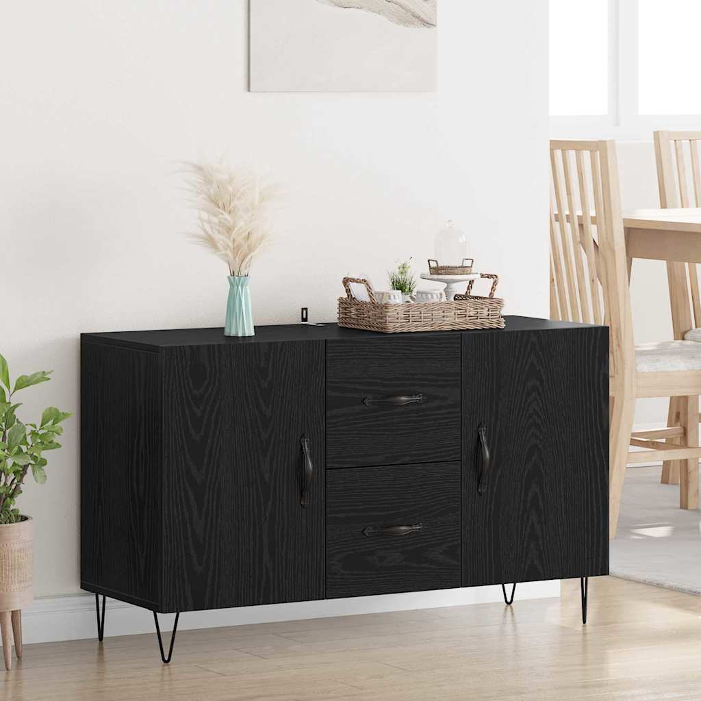 Sideboard Black Oak 100 x 36 x 60 cm Engineered Wood