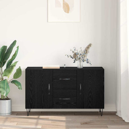 Sideboard Black Oak 100 x 36 x 60 cm Engineered Wood