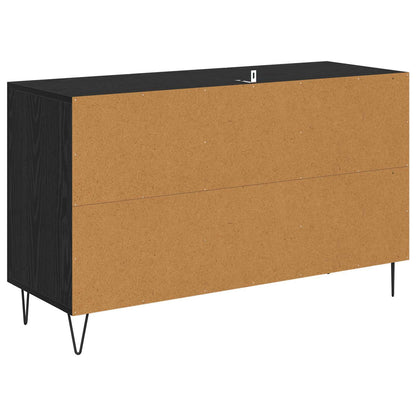 Sideboard Black Oak 100 x 36 x 60 cm Engineered Wood