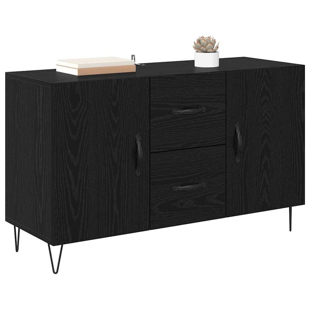 Sideboard Black Oak 100 x 36 x 60 cm Engineered Wood