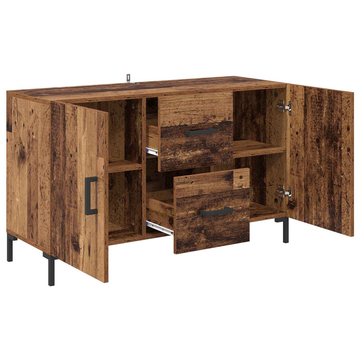 Sideboard with Drawer Old Wood 100 x 36 x 60 cm Engineered Wood