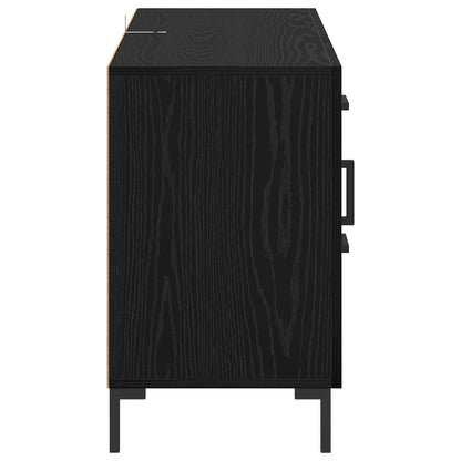 Sideboard Black Oak 100 x 36 x 60 cm Engineered Wood
