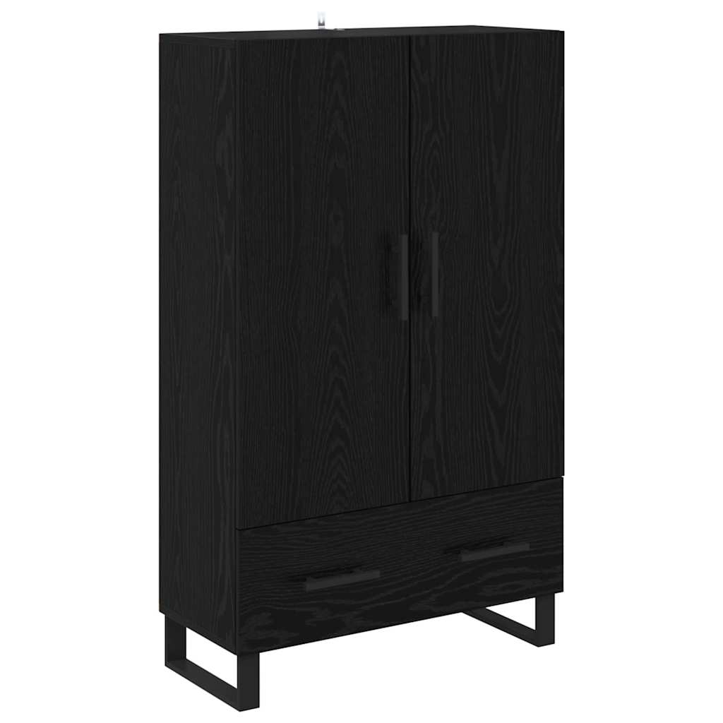Highboard Black Oak 69.5 x 30 x 115 cm Engineered Wood
