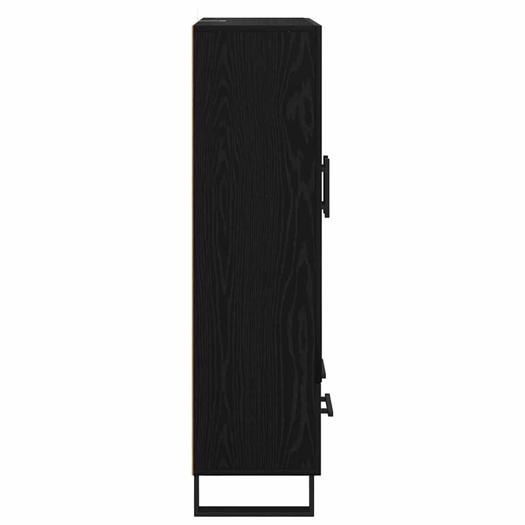 Highboard Black Oak 69.5 x 30 x 115 cm Engineered Wood