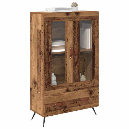 Highboard Old Wood 69.5 x 31 x 115 cm Engineered Wood and Glass