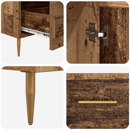 Highboard Old Wood 69.5 x 31 x 115 cm Engineered Wood and Glass