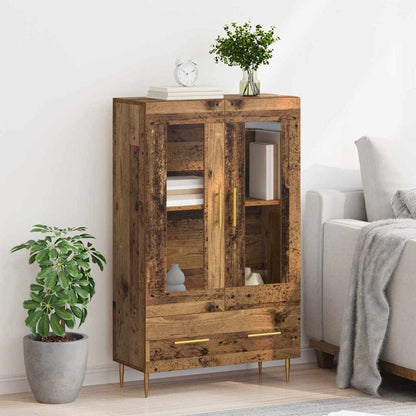 Highboard Old Wood 69.5 x 31 x 115 cm Engineered Wood and Glass