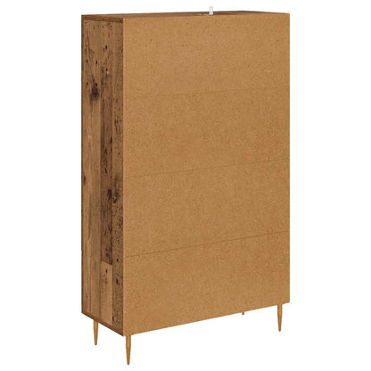 Highboard Old Wood 69.5 x 31 x 115 cm Engineered Wood and Glass