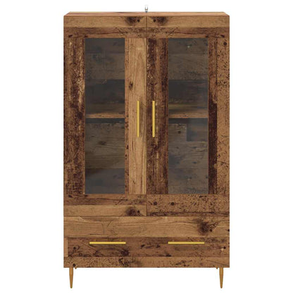 Highboard Old Wood 69.5 x 31 x 115 cm Engineered Wood and Glass