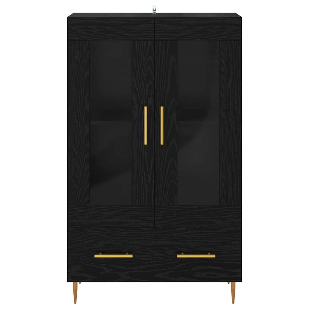 Highboard with Drawer Black Oak 69.5 x 31 x 115 cm