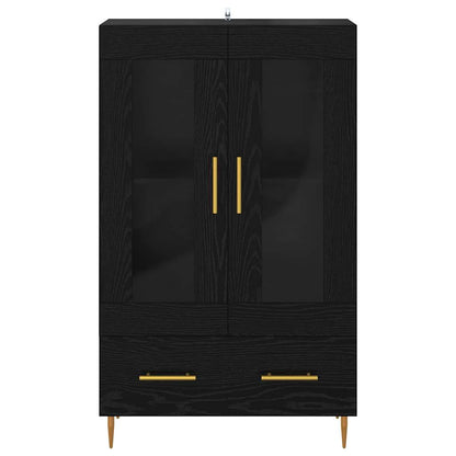 Highboard with Drawer Black Oak 69.5 x 31 x 115 cm