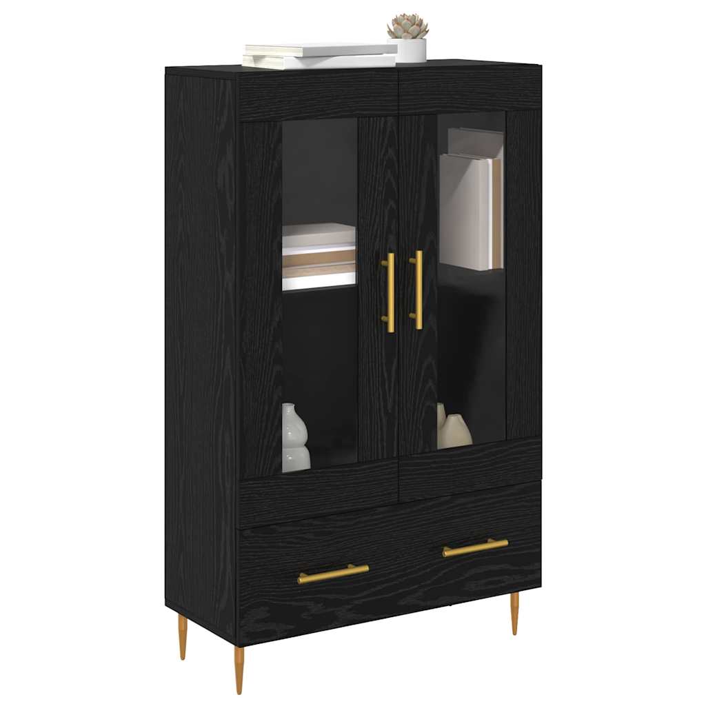 Highboard with Drawer Black Oak 69.5 x 31 x 115 cm