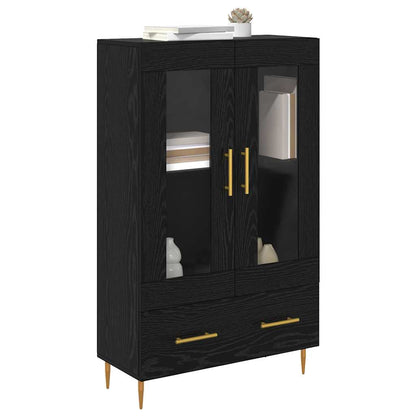 Highboard with Drawer Black Oak 69.5 x 31 x 115 cm