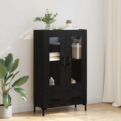 Highboard Black Oak 69.5 x 31 x 115 cm Engineered Wood