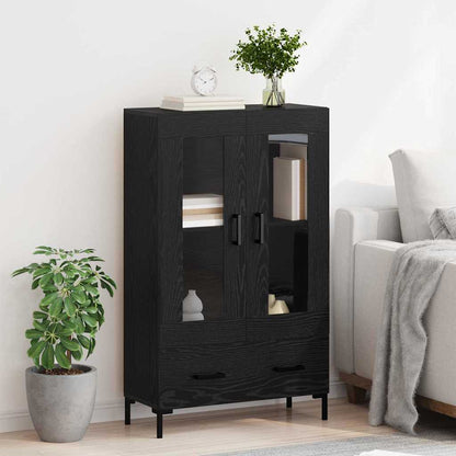 Highboard Black Oak 69.5 x 31 x 115 cm Engineered Wood