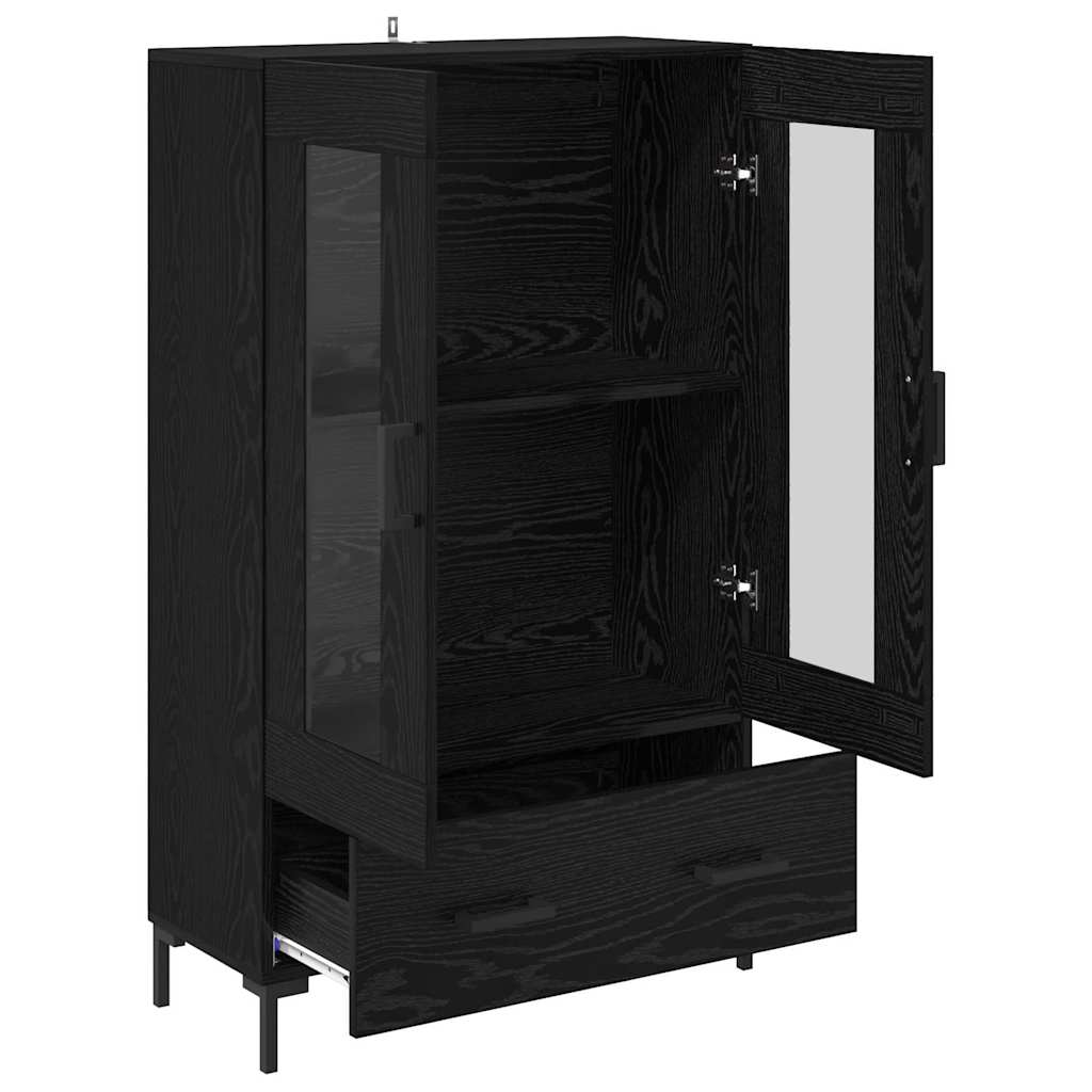 Highboard Black Oak 69.5 x 31 x 115 cm Engineered Wood