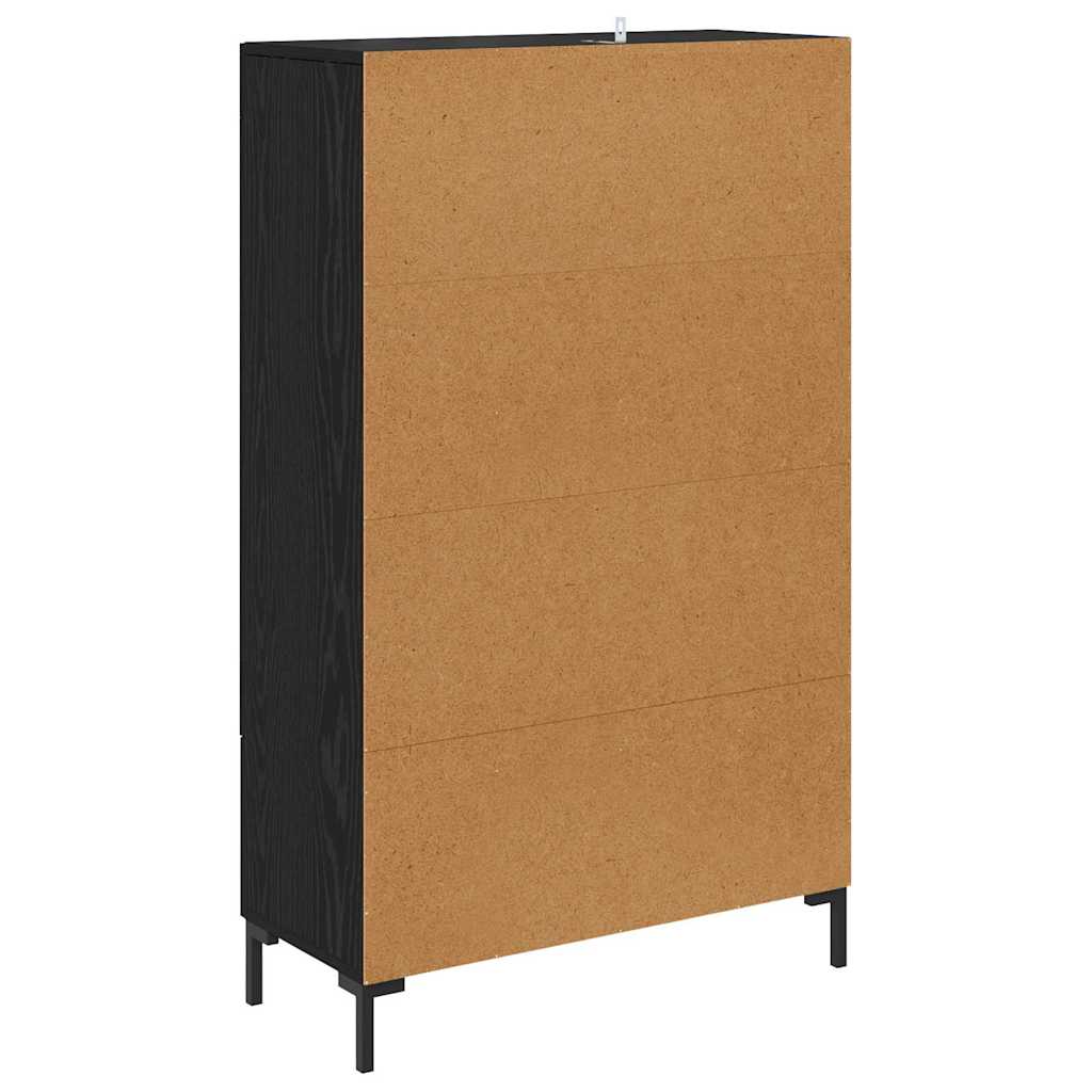 Highboard Black Oak 69.5 x 31 x 115 cm Engineered Wood