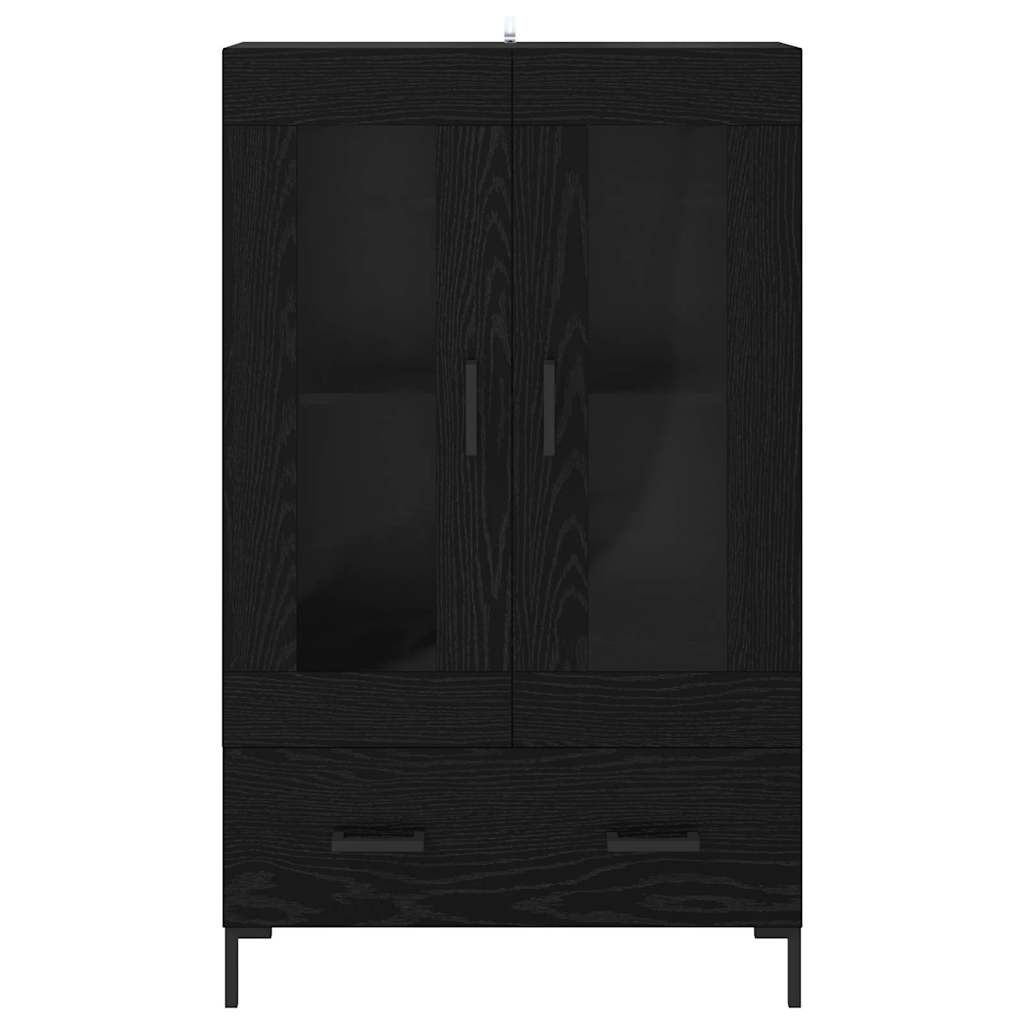 Highboard Black Oak 69.5 x 31 x 115 cm Engineered Wood
