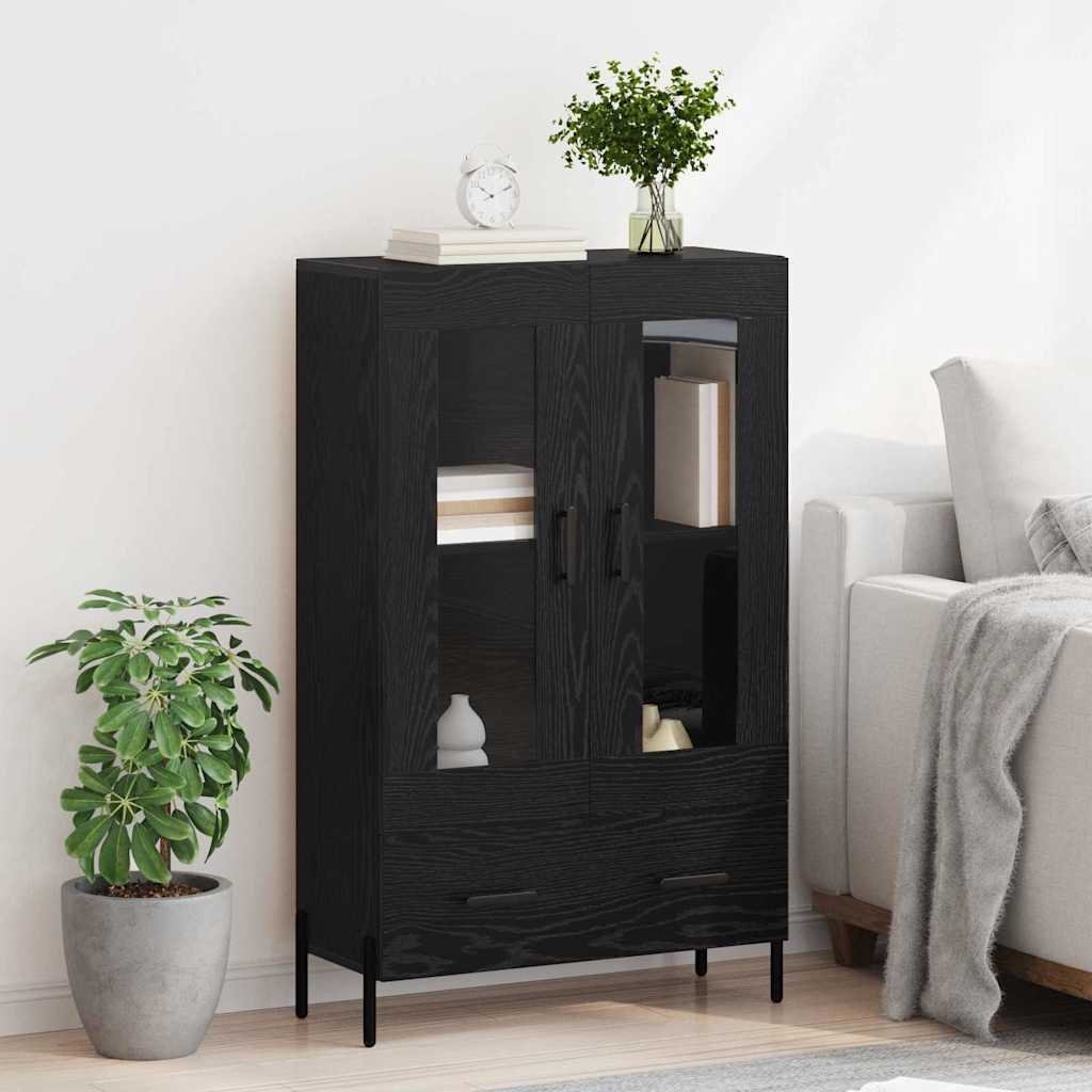 Highboard CORONA Black Oak 69.5 x 31 x 115 cm Engineered Wood