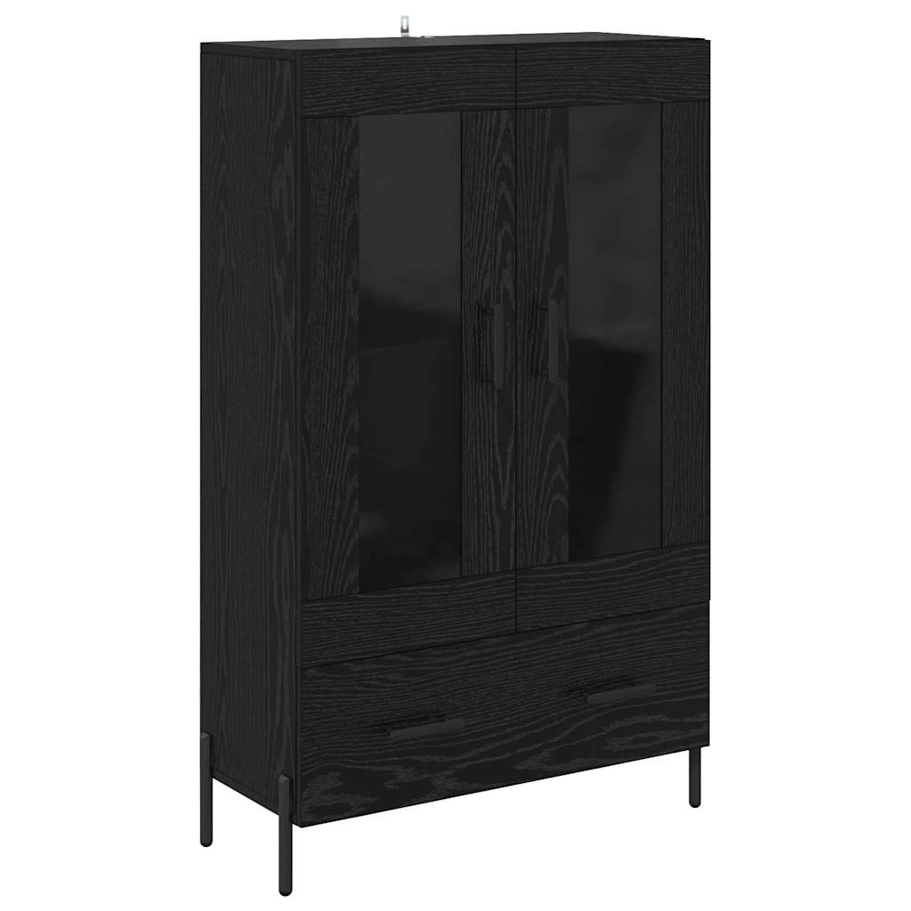 Highboard CORONA Black Oak 69.5 x 31 x 115 cm Engineered Wood