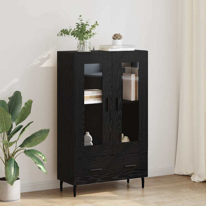 Highboard Black Oak 69.5 x 31 x 115 cm Engineered Wood