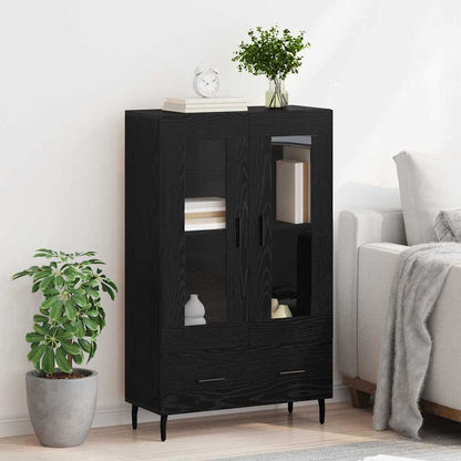 Highboard Black Oak 69.5 x 31 x 115 cm Engineered Wood