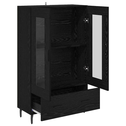 Highboard Black Oak 69.5 x 31 x 115 cm Engineered Wood