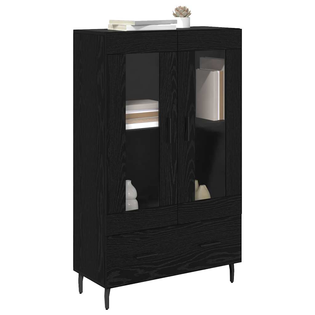 Highboard Black Oak 69.5 x 31 x 115 cm Engineered Wood