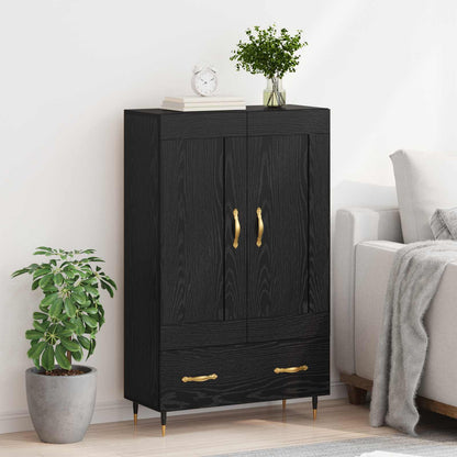 Highboard Black Oak 69.5 x 31 x 115 cm Engineered Wood