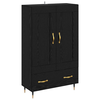 Highboard Black Oak 69.5 x 31 x 115 cm Engineered Wood