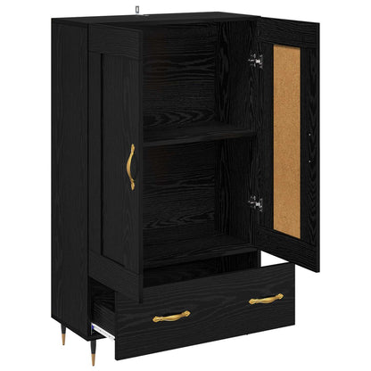 Highboard Black Oak 69.5 x 31 x 115 cm Engineered Wood