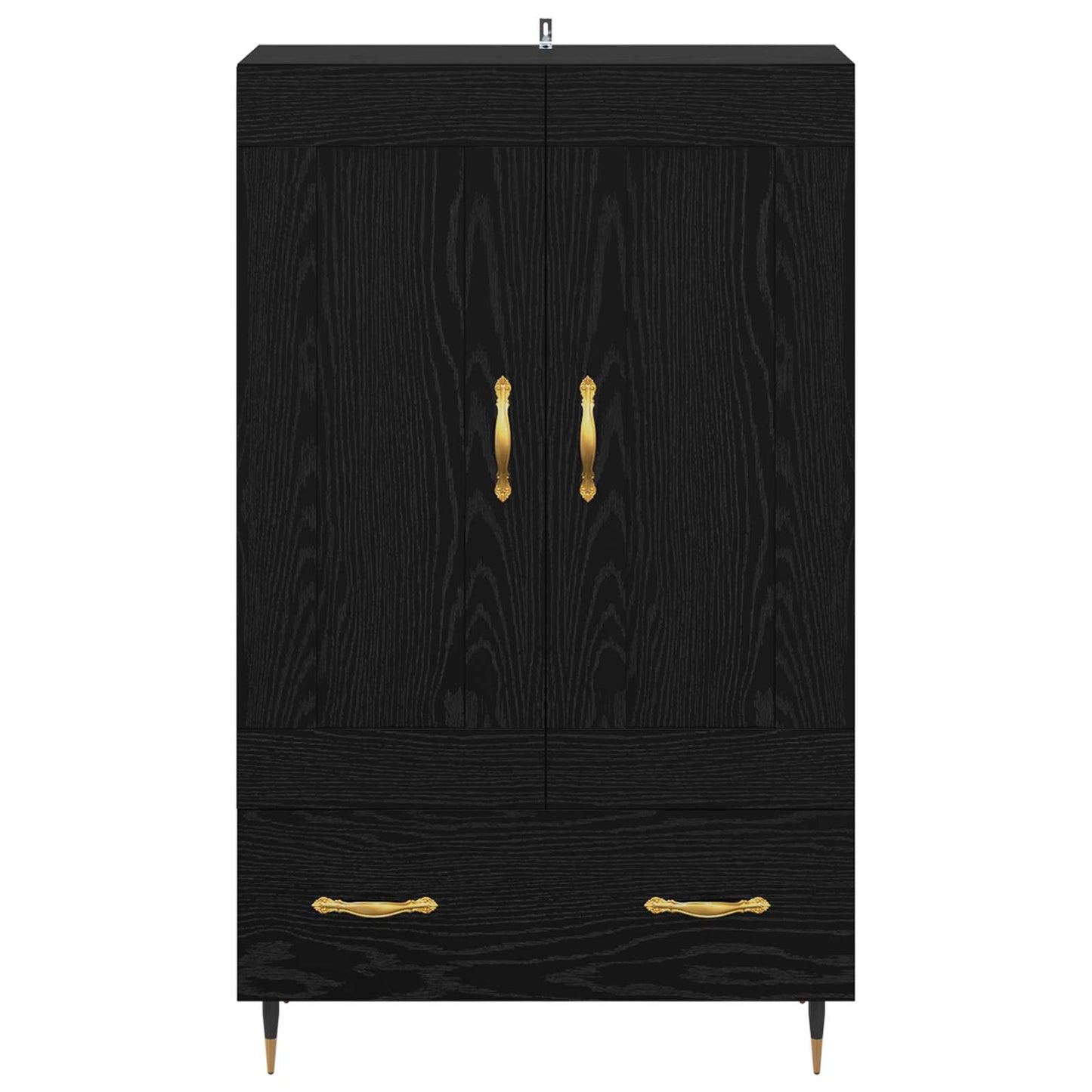Highboard Black Oak 69.5 x 31 x 115 cm Engineered Wood