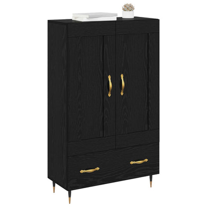 Highboard Black Oak 69.5 x 31 x 115 cm Engineered Wood