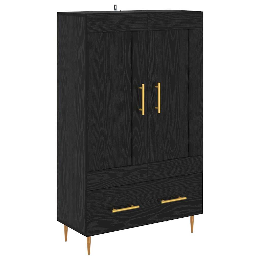 Highboard Black Oak 69.5 x 31 x 115 cm Engineered Wood