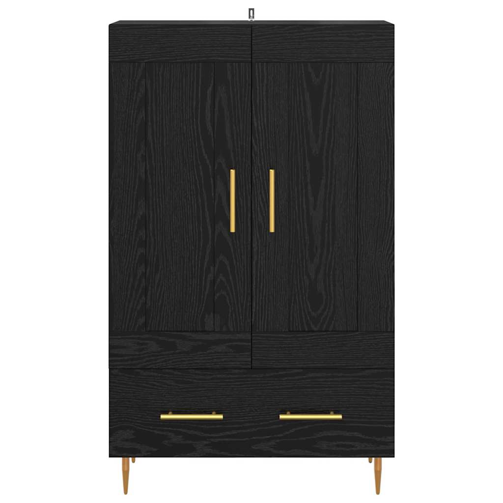 Highboard Black Oak 69.5 x 31 x 115 cm Engineered Wood