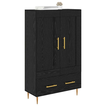 Highboard Black Oak 69.5 x 31 x 115 cm Engineered Wood