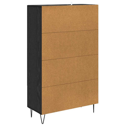 Highboard Black Oak 69.5 x 31 x 115 cm Engineered Wood