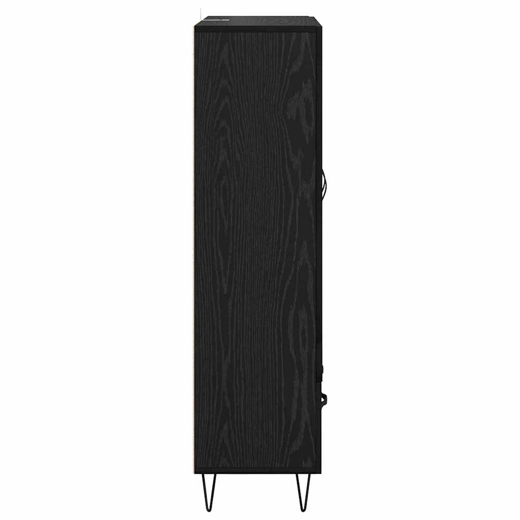 Highboard Black Oak 69.5 x 31 x 115 cm Engineered Wood