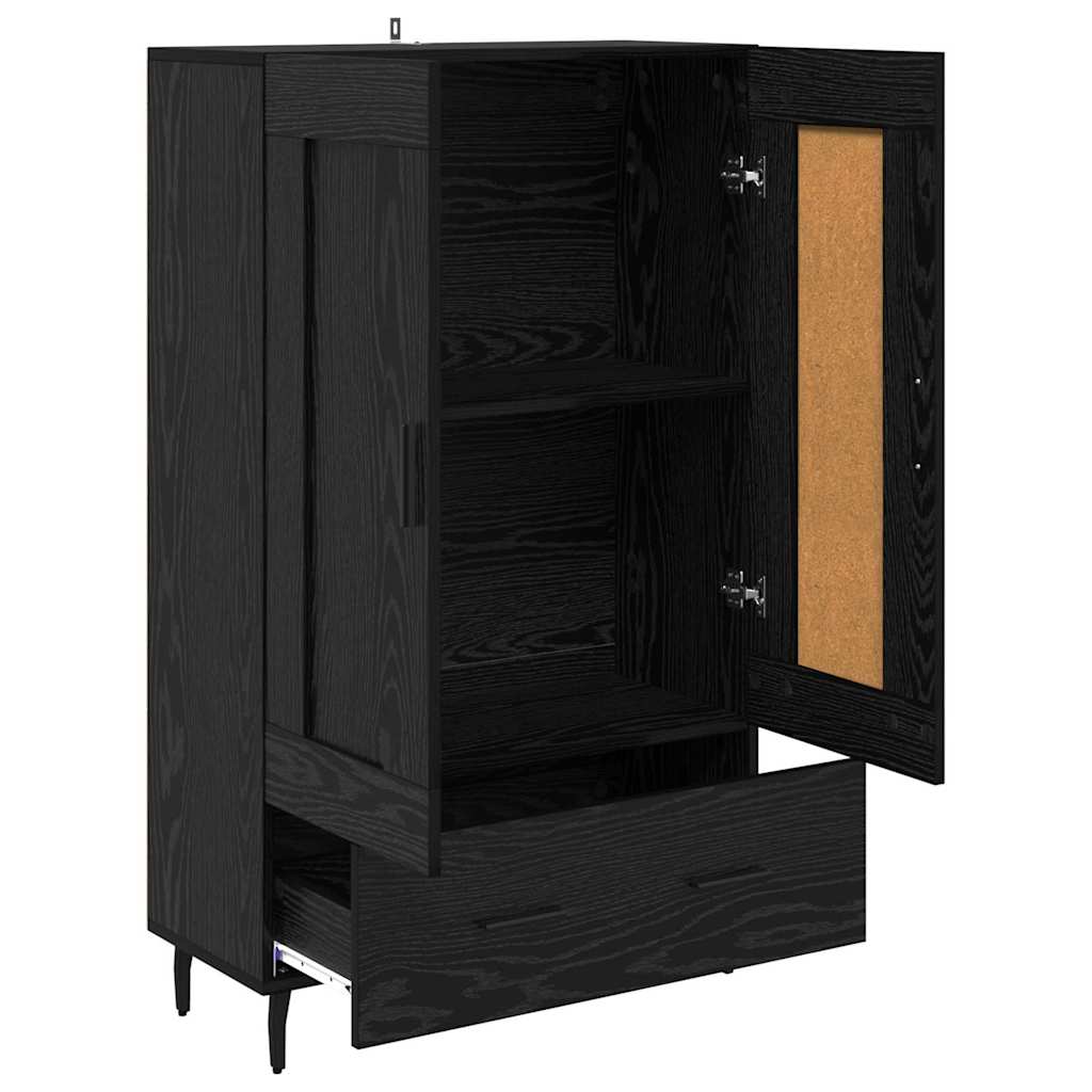 Highboard Black Oak 69.5 x 31 x 115 cm Engineered Wood