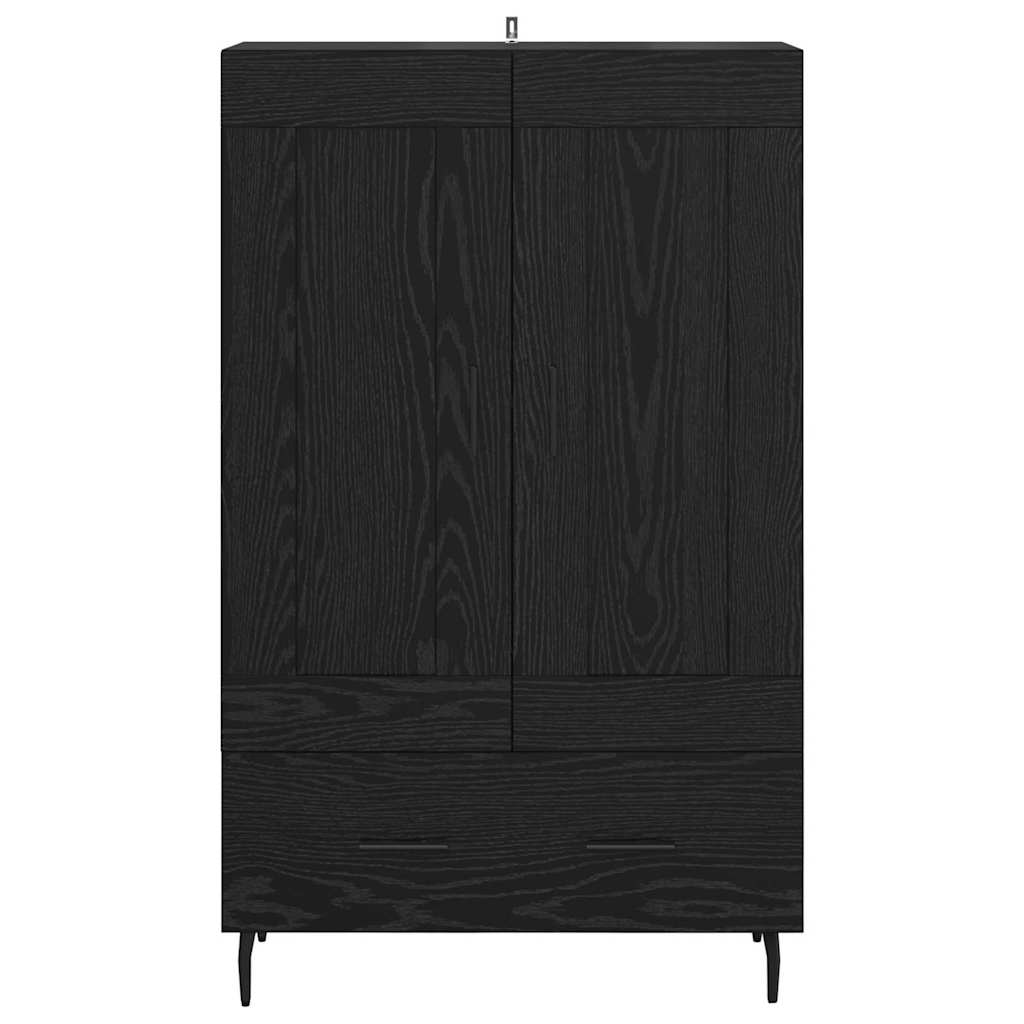 Highboard Black Oak 69.5 x 31 x 115 cm Engineered Wood