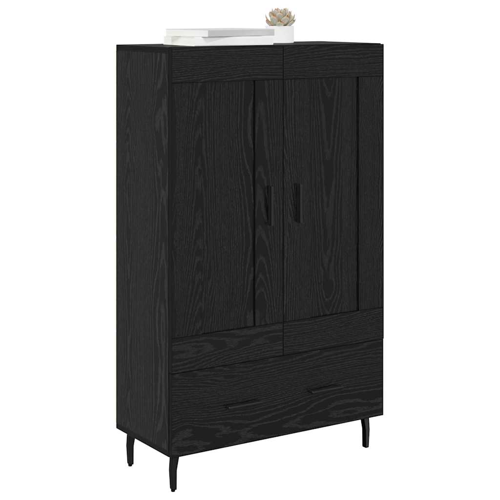 Highboard Black Oak 69.5 x 31 x 115 cm Engineered Wood