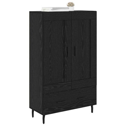 Highboard Black Oak 69.5 x 31 x 115 cm Engineered Wood