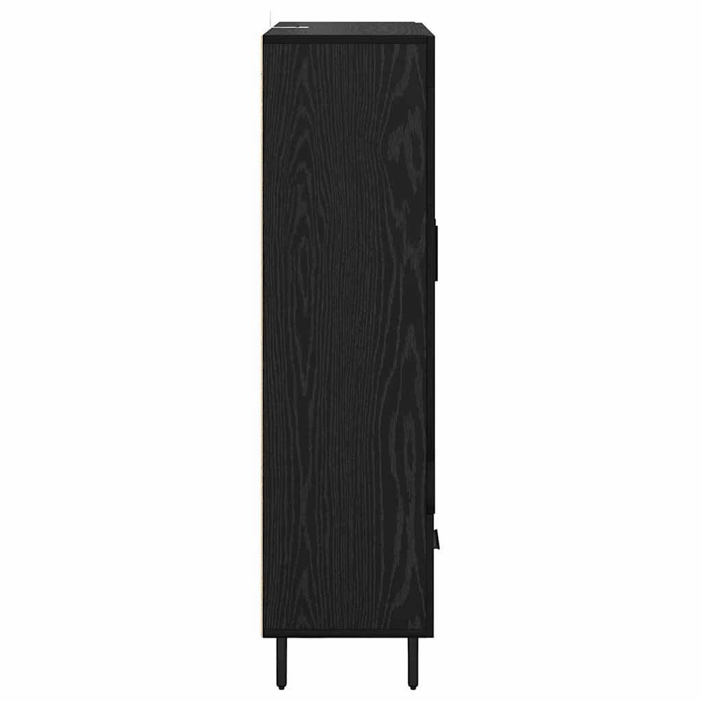 Highboard Black Oak 69.5 x 31 x 115 cm Engineered Wood