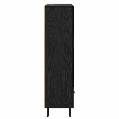 Highboard Black Oak 69.5 x 31 x 115 cm Engineered Wood